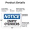 Signmission Empty Cylinders, 14 in W x Rectangle, Plastic OS-2PACK-NS-P-1014-L-12023 - alternate 6